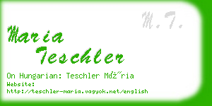 maria teschler business card